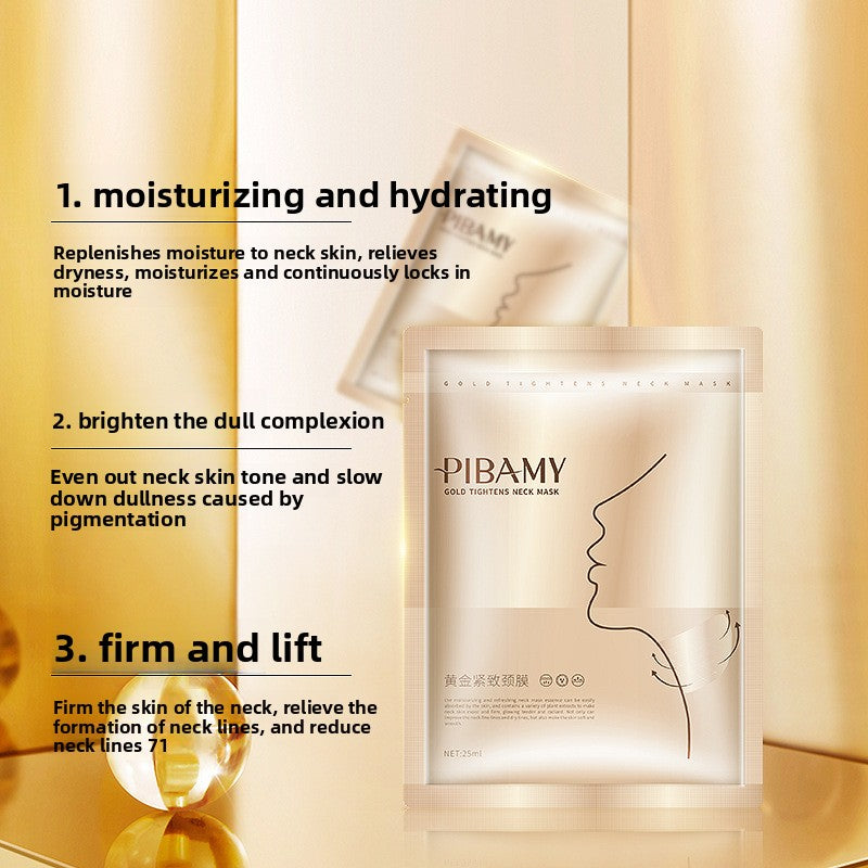 Gold Neck Mask for Anti-Aging and Hydration