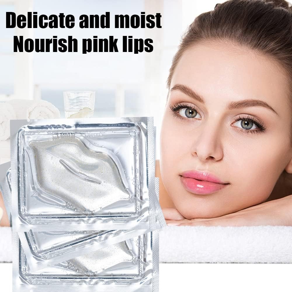 Hydrating Collagen Lip Mask – Deep Moisture & Smooth Lips Care (Gold / Silver Glitter / White / Pink