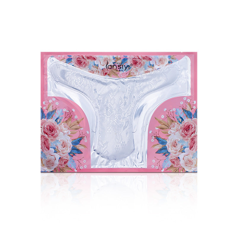 White underwear in a floral packaging box with 'lansinoh' branding.