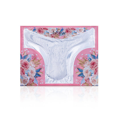 White underwear in a floral packaging box with 'lansinoh' branding.